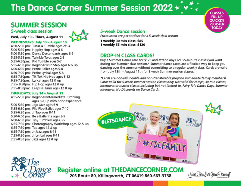 The Dance Corner Summer 2022 Session