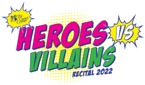 Logo for Heroes Vs Villians show